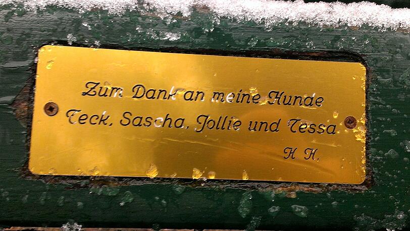 Im Englischen Garten und Nymphenburger Schlosspark haben Münchner tausende Plaketten mit Widmungen auf Parkbänken angebracht.