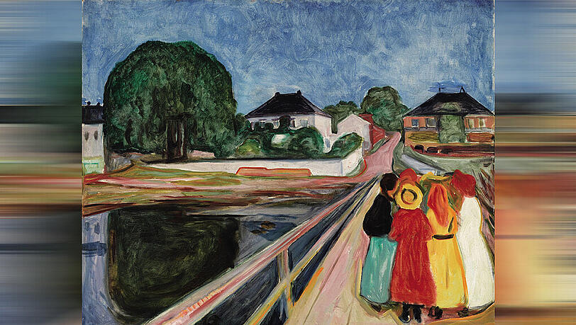 Das Gemälde "Mädchen auf der Brücke" (1902) von Edvard Munch ist im New Yorker Auktionshaus Sotheby's für 54,5 Millionen US-Dollar, das sind rund 50,6 Millionen Euro, versteigert worden. Das Gemälde "Mädchen auf der Brücke" (1902) von Edvard Munch ist im New Yorker Auktionshaus Sotheby's für 54,5 Millionen US-Dollar, das sind rund 50,6 Millionen Euro, versteigert worden.