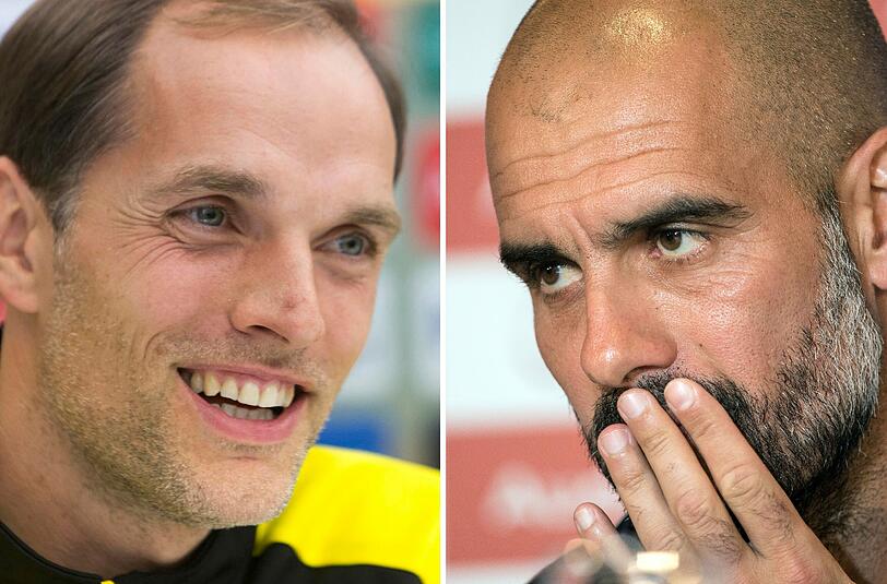 Werden sich "vermissen": Thomas Tuchel vom BVB und Noch-Bayern-Trainer Pep Guardiola.