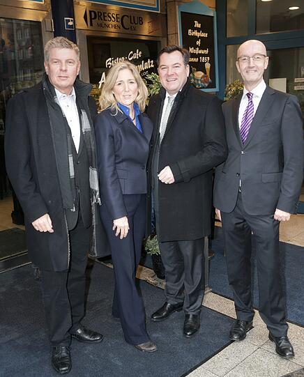 Die OB-Kandidaten der vier großen Parteien in München (von links): Dieter Reiter (SPD), Sabine Nallinger (Grüne), Josef Schmid (CSU) und Michael Mattar (FDP).