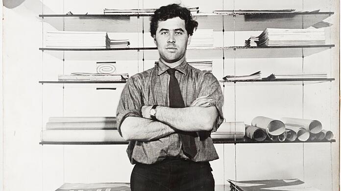 Otl Aicher 1953 in seinem Atelier.