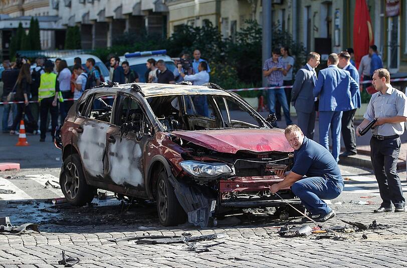 Scheremet saß allein im Wagen einer Kollegin, als das Fahrzeug explodierte. Foto: Roman Pilipey