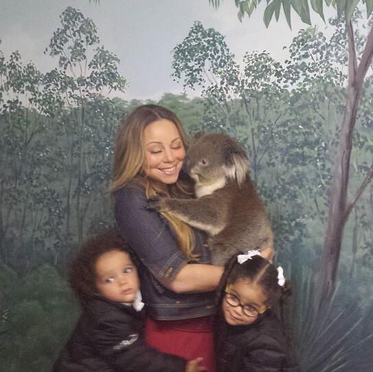 Mariah Carey mit ihren süßen Zwillingen Moroccan and Monroe - und einem Koala