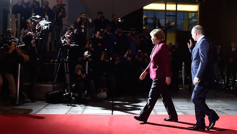 Das Hauptziel von Russlands Präsident Putin: Kanzlerin Angela Merkel (hier beide im Oktober vor dem Bundeskanzleramt).