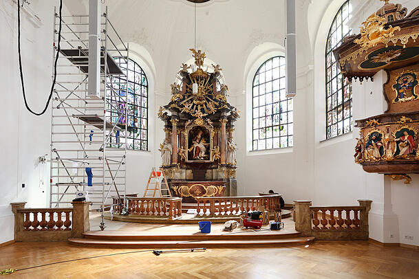 Die Kapelle des Hauses dient künftig als modernster Veranstaltungsraum. Die Kapelle des Hauses dient künftig als modernster Veranstaltungsraum.