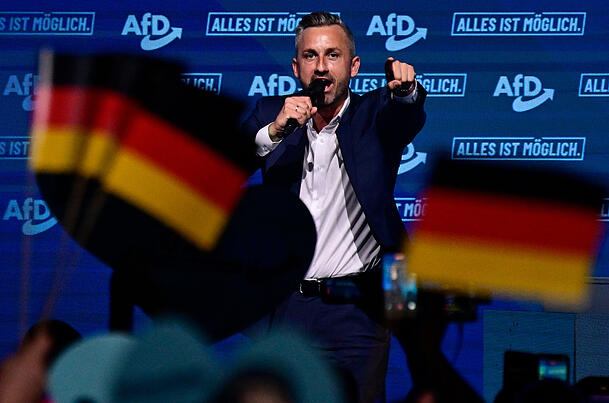 Ulrich Siegmund, Spitzenkandidat der AfD in Sachsen-Anhalt. Der Landesverband wird vom Verfassungsschutz als gesichert rechtsextrem eingestuft. Ulrich Siegmund, Spitzenkandidat der AfD in Sachsen-Anhalt. Der Landesverband wird vom Verfassungsschutz als gesichert rechtsextrem eingestuft.