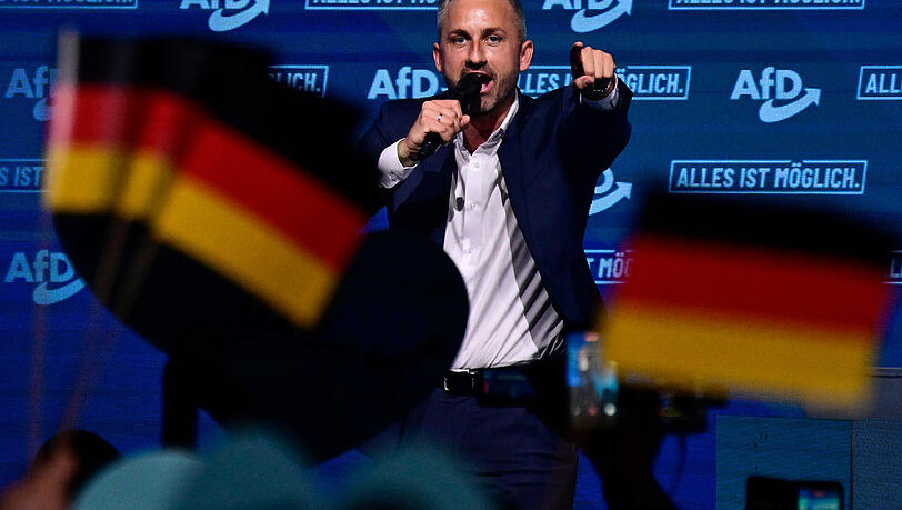 Ulrich Siegmund, Spitzenkandidat der AfD in Sachsen-Anhalt. Der Landesverband wird vom Verfassungsschutz als gesichert rechtsextrem eingestuft. Ulrich Siegmund, Spitzenkandidat der AfD in Sachsen-Anhalt. Der Landesverband wird vom Verfassungsschutz als gesichert rechtsextrem eingestuft.