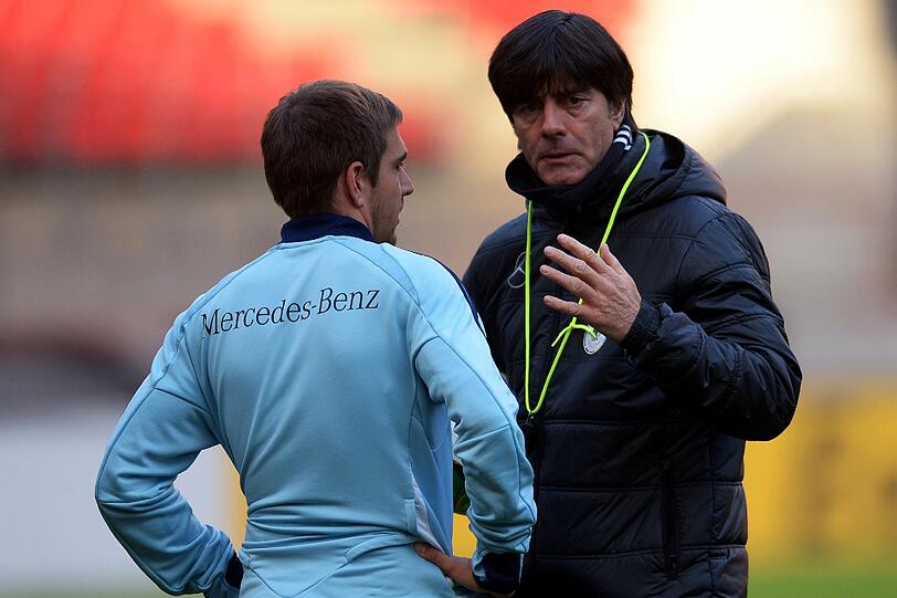Der Bundestrainer und sein Kapitän: Joachim Löw (l.) und Philipp Lahm.