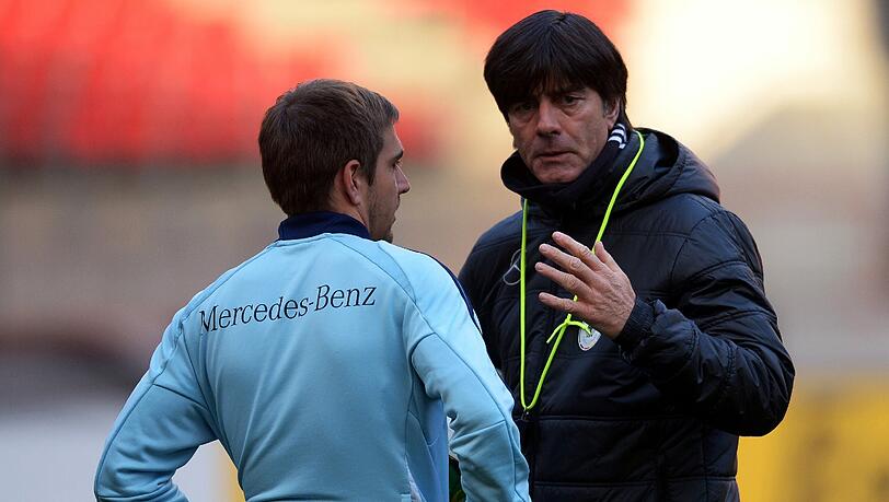 Der Bundestrainer und sein Kapitän: Joachim Löw (l.) und Philipp Lahm. Der Bundestrainer und sein Kapitän: Joachim Löw (l.) und Philipp Lahm.