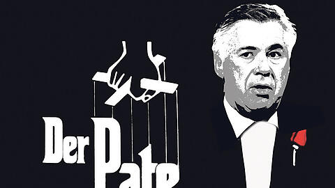 Der neue Bayern-Trainer auf dem Kinoplakat: Carlo Ancelotti als &bdquo;Der Pate&ldquo; &ndash; sein Lieblingsstreifen.