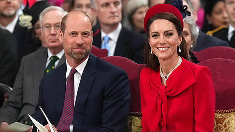 Beim Gottesdienst anlässlich des Commonwealth Day: Prinz William vom Verhalten seiner Kate eingeschüchtert.