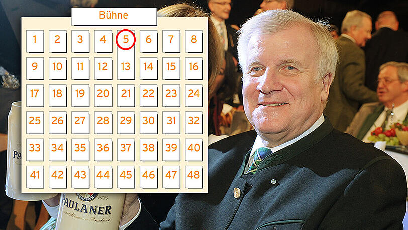 Tisch 5: Ministerpräsident Horst Seehofer (CSU).