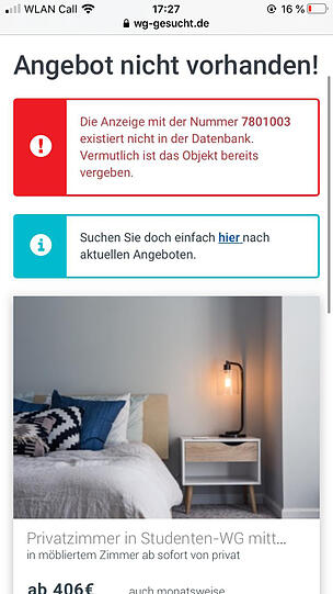 Das Angebot wurde umgehend deaktiviert.
