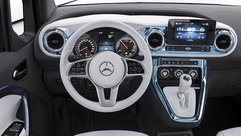 Alles dran: Das Cockpit der Studie muss sich vor den Pkw-Modellen nicht verstecken. Alles dran: Das Cockpit der Studie muss sich vor den Pkw-Modellen nicht verstecken.