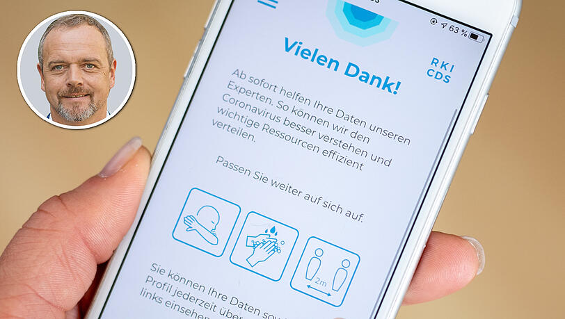 AZ-Chefredakteur Michael Schilling mahnt zur Vorsicht bei Corona-Apps. AZ-Chefredakteur Michael Schilling mahnt zur Vorsicht bei Corona-Apps.