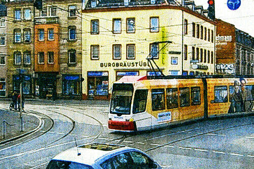 Noch fährt sie: Die Linie 9 biegt vom Friedrich-Ebert-Platz kommend in die Pirckheimerstraße ein.
