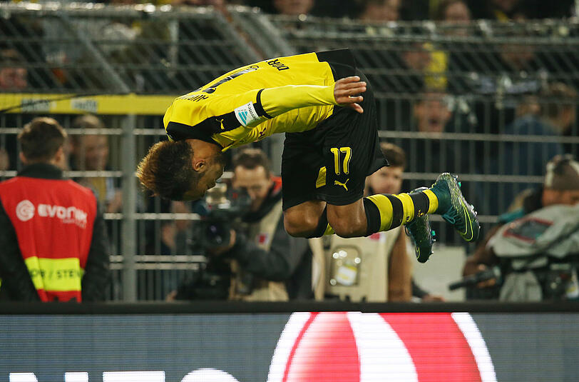 Aubameyang war mit drei Treffern der überragende Spieler beim 5:1-Erfolg des BVB gegen Augsburg.
