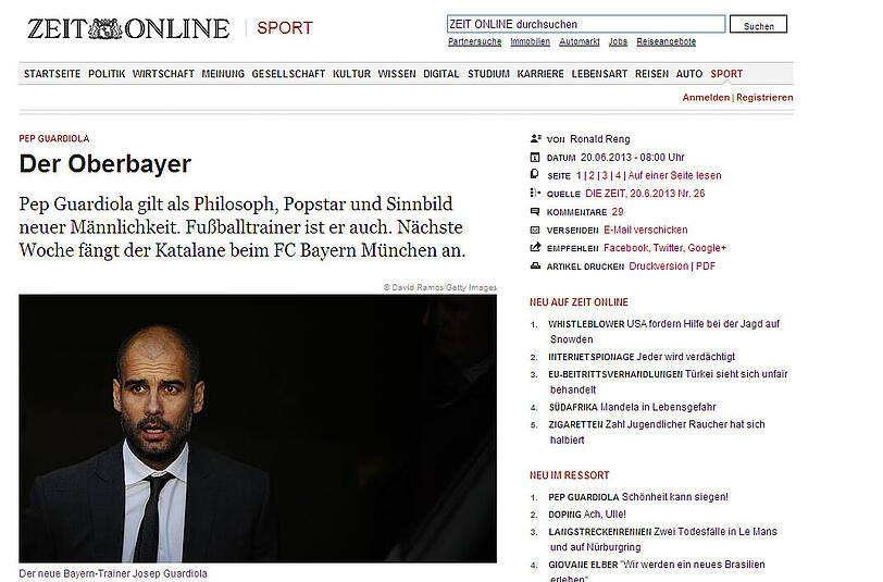 Die Pressestimmen zu Pep Guardiola - klicken Sie sich durch die Bilderstrecke