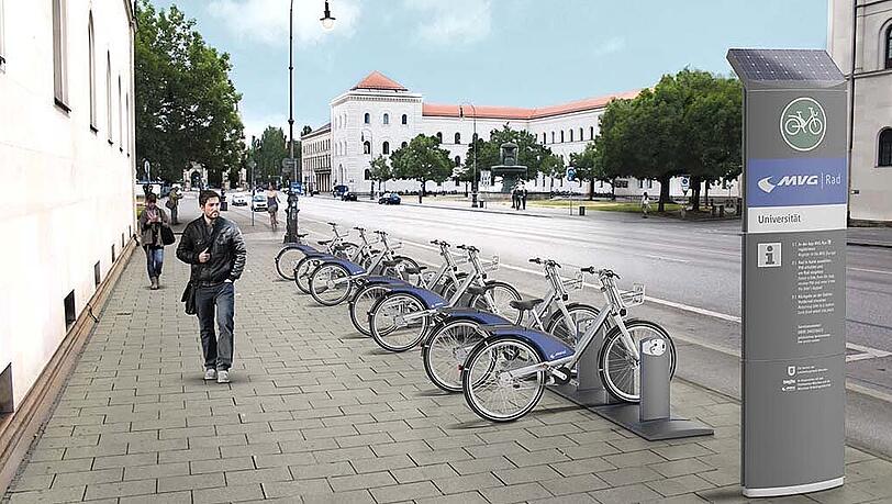 Eine Radstation der MVG. Eine Radstation der MVG.