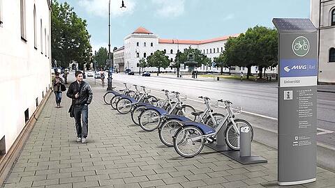 Eine Radstation der MVG.