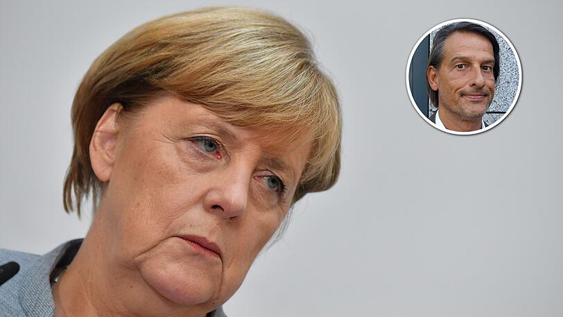 Die Macht Angela Merkels bröckelt. Clemens Hagen (kl. Bild) kommentiert die jüngsten Umfragewerte der Bundeskanzlerin.