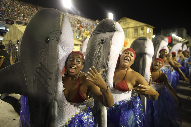 Nackte Haut, Samba und bunte Farben: Promis amüsieren sich in Rio. Mit dabei: Pamela Anderson, Gisele Bündchen, Fußball-Star Ronaldinho und Schauspieler Jude Law