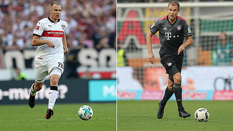 Holger Badstuber im Trikot des VfB Stuttgart (links) und im Trikot des FC Bayern.