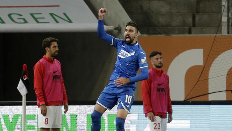 Der Hoffenheimer Moanes Dabbur jubelt nach dem 1:0. Der Hoffenheimer Moanes Dabbur jubelt nach dem 1:0.