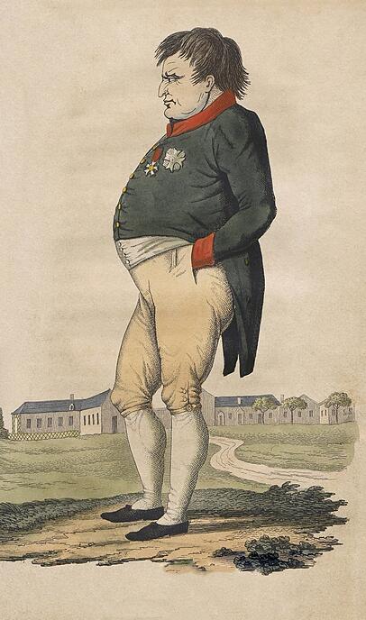 Normalerweise magern Menschen, die an Magenkrebs leiden, stark ab. Napoleon aber wird nicht nur auf dieser Karikatur zwei Monate vor seinem Tod noch als sehr dick dargestellt, dies ist auch der Befund der Autopsie. Normalerweise magern Menschen, die an Magenkrebs leiden, stark ab. Napoleon aber wird nicht nur auf dieser Karikatur zwei Monate vor seinem Tod noch als sehr dick dargestellt, dies ist auch der Befund der Autopsie.