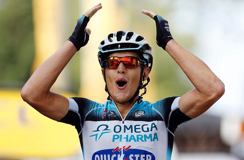 Matteo Trentin vom Omega Pharma Quick Step procycling team hat die 14. Etappe der Tour de France gewonnen.