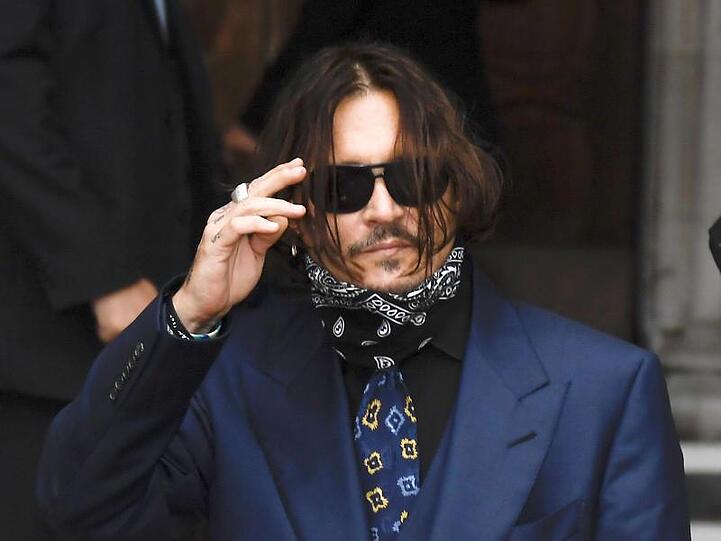 Johnny Depp auf dem Weg ins Londoner Gericht.