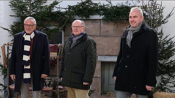 Fany Kammerlander, Stephan Alof und Konstantin Wecker (v. r.) in der Kirche St. Maximilian an der Reichenbachbrücke.