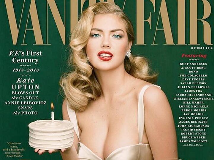 So macht Geburtstag Spaß: Kate Upton auf dem Oktober-Cover der "Vanity Fair" zum 100-jährigen Jubiläum