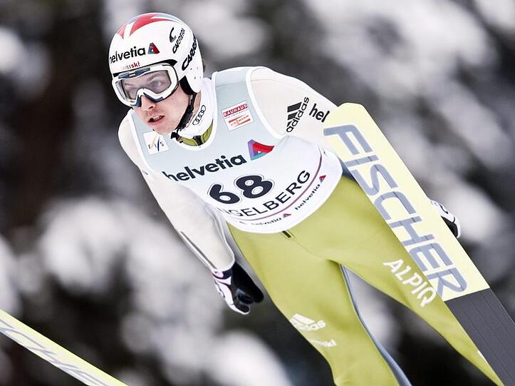 Simon Ammann nutzte den Heimvorteil in Engelberg.