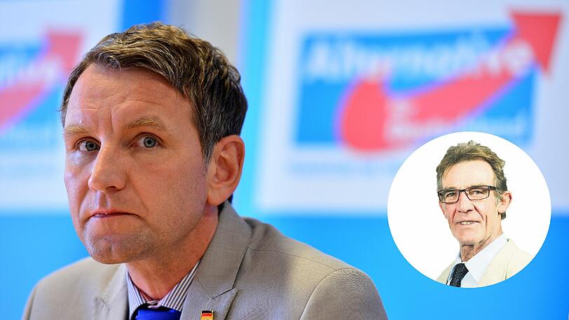 Keine Sanktionen gegen AfD-Chef Björn Höcke - seine Partei wird ihn nach seiner &bdquo;Schande&ldquo;-Rede nicht ausschließen. AZ-Korrespondent Claus Schöner überrascht dies nicht.(Archivbilder)