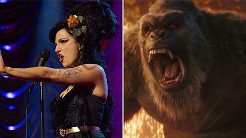 Marisa Abela spielt in "Back to Black" Sängerin Amy Winehouse. Bei "Godzilla x Kong: The New Empire" stehen derweil keine Menschen im Zentrum der Handlung.