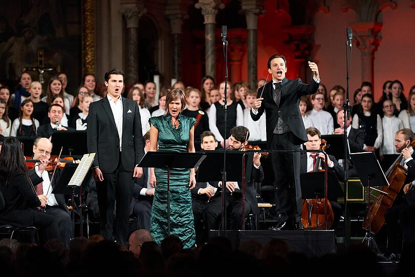 Tenor Caspar Singh, Sopranistin Marlis Petersen und Dirigent Cornelius Meister
