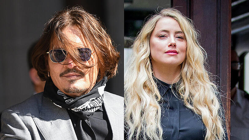Johnny Depp und Amber Heard erschienen auch am letzten Prozesstag (28. Juli) vor Gericht in London. Johnny Depp und Amber Heard erschienen auch am letzten Prozesstag (28. Juli) vor Gericht in London.