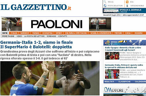 Die italienische Presse feiert nicht nur Doppel-Torschützen Mario Balotelli.