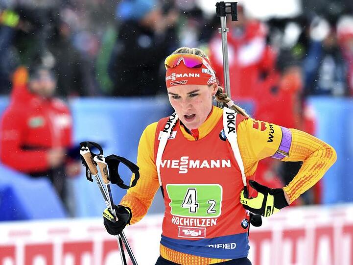 Schwächelte beim Weltcup in Hochfilzen: Denise Herrmann in Aktion.