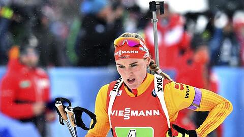 Schwächelte beim Weltcup in Hochfilzen: Denise Herrmann in Aktion.