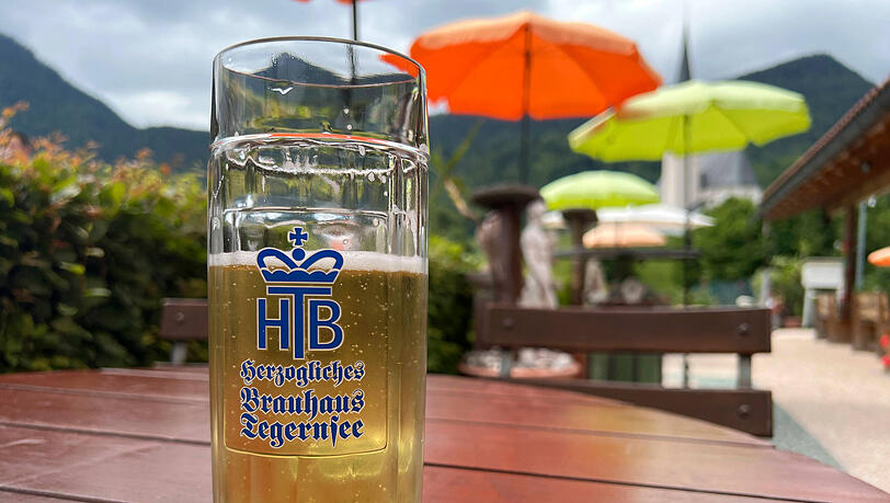 Ein Radler in Kreuth am Tegernsee. Ein Radler in Kreuth am Tegernsee.