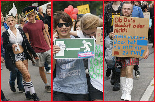 "Nein heißt Nein" - 200 Münchner sind am Samstag gegen Sexismus und sexuelle Gewalt auf die Straße gegangen. Die Bilder zum Durchklicken.