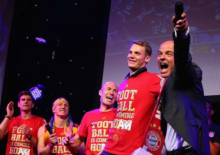 So sehen Sieger aus! Die Helden von London feiern den Champions League-Sieg 2013.