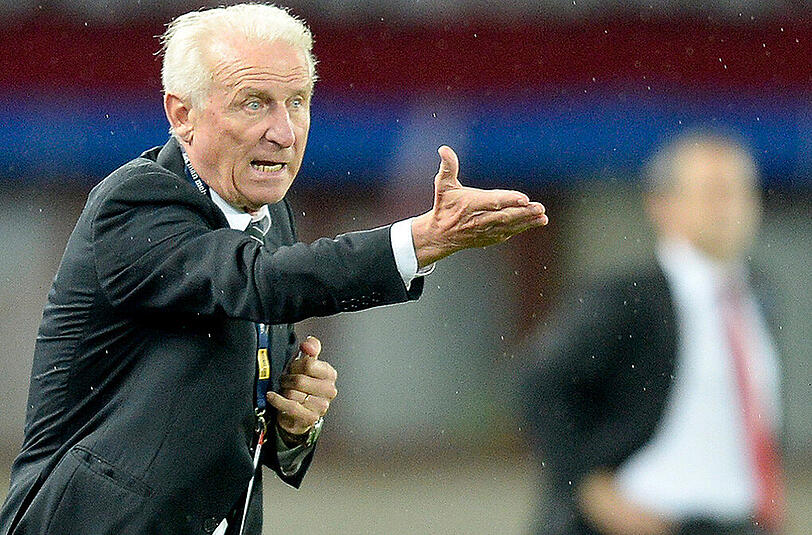 10. September 2013: Giovanni Trapattoni als Irlands Nationaltrainer - im WM-Qualifikationsspiel in Österreich.