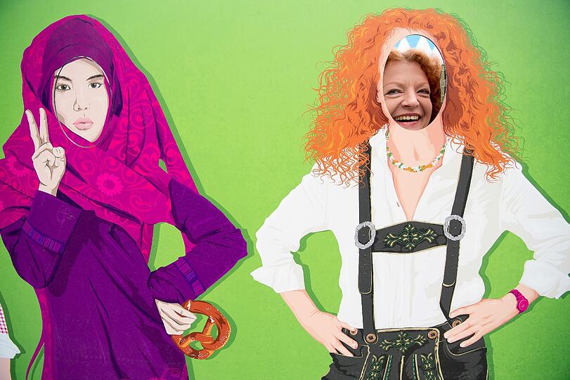 Eigentlich sollte man aber von der Rückseite her durchschauen - wie hier Grünen-Politikerin Margarete Bause.