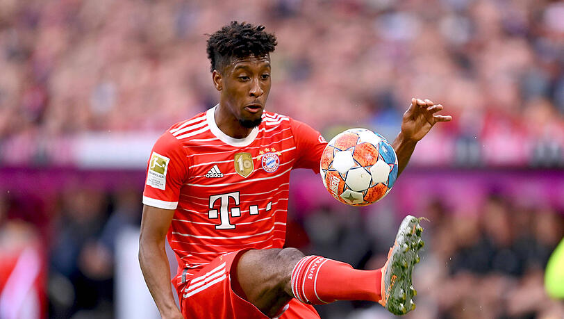Kingsley Coman hat beim FC Bayern einen langfristigen Vertrag bis 2027. Kingsley Coman hat beim FC Bayern einen langfristigen Vertrag bis 2027.