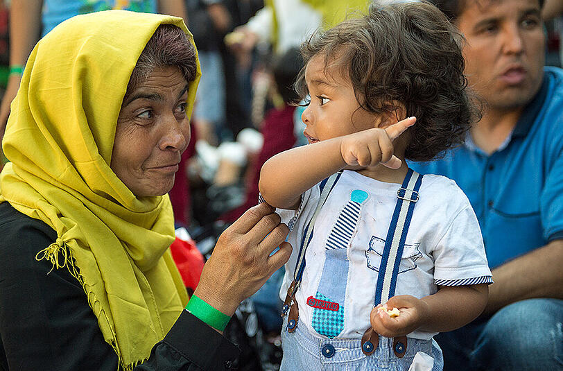 Tausende Flüchtlinge haben am Dienstag mit Zügen aus Ungarn den Münchner Hauptbahnhof erreicht.