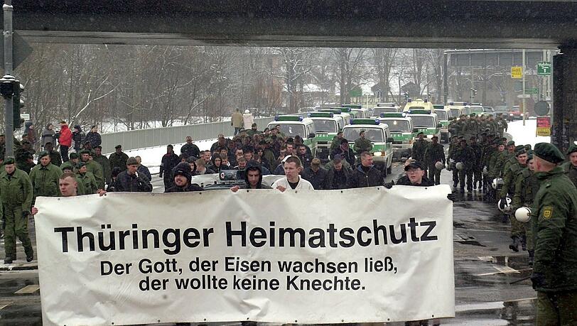 2001 demonstrierte der &bdquo;Thüringer Heimatschutz&ldquo;, eine Neo-Nazi-Organisation, in Jena. Da hatte die Mordserie der NSU bereits begonnen.