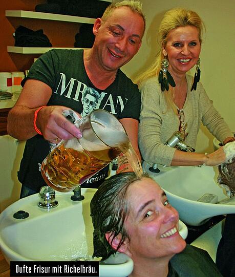 "Dufte Friese mit Richelbräu" heißt dieses witzige Foto.